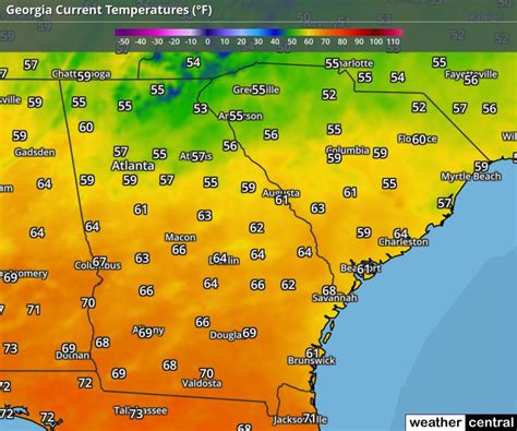 georgia usa weather map